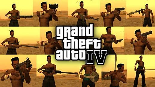 [GTA:圣安地列斯MOD]仿GTA4完整武器包-单机屋-GTA5MOD下载站-好玩的单机游戏网